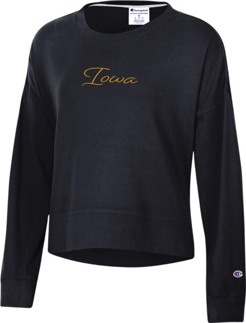 University of Iowa Women's Sueded Crewneck Sweatshirt
