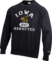 University of Iowa Hawkeyes Reverse Weave Crewneck