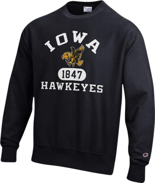 University of Iowa Hawkeyes Reverse Weave Crewneck