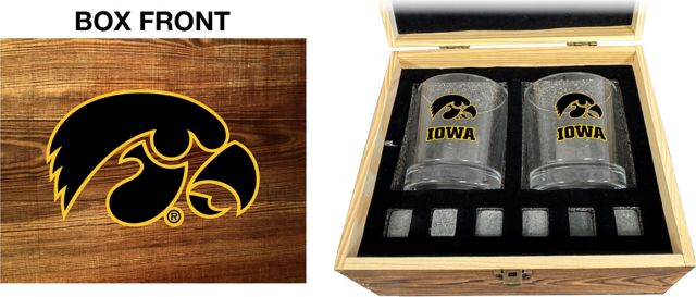 University of Iowa Rock Glass Box Set
