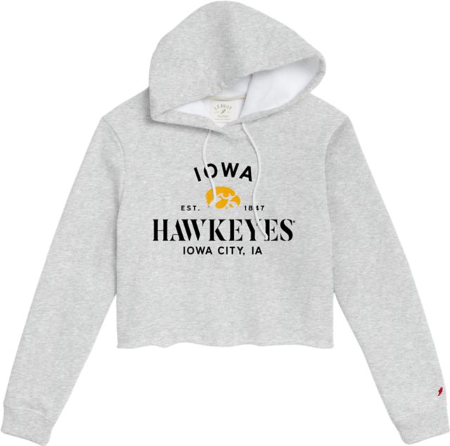University of Iowa Women's Crop Hooded Sweatshirt