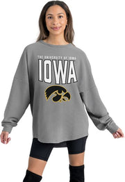 University of Iowa Hawkeyes Women's Corded Crewneck Sweatshirt