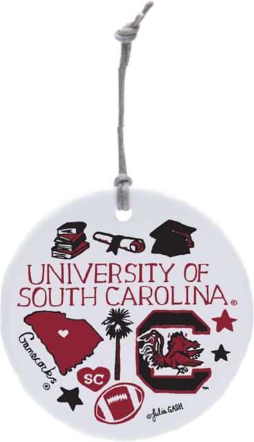 University of South Carolina Ceramic Circle Ornament