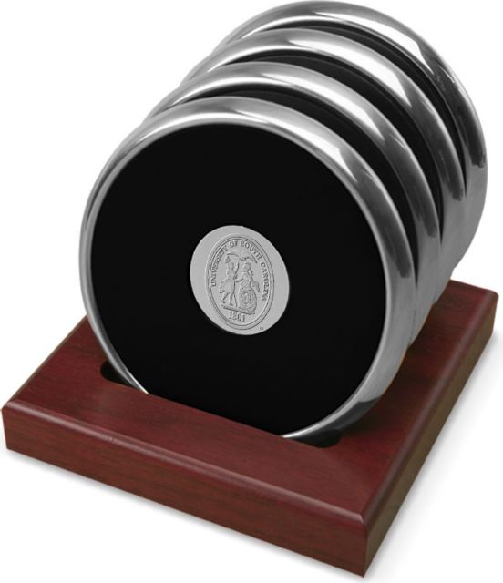 Four Round Silver Coaster - ONLINE ONLY