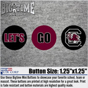 University of South Carolina Gamecocks 3-Pack Lets Go Mini Buttons