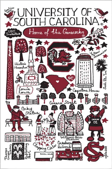 University of South Carolina Julia Gash 12 x 18 Poster