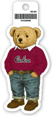 University of South Carolina Teddy Bear Vinyl Sticker