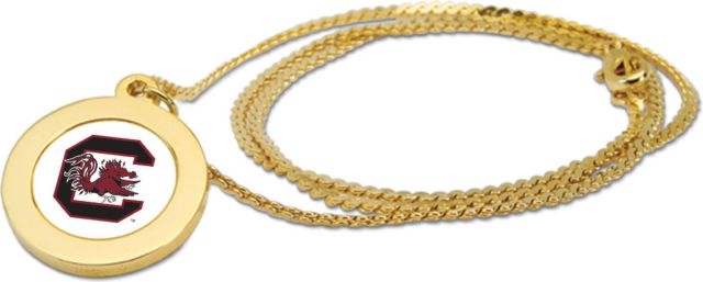 CSI Gold Pendant Necklace With Colored Medallian - ONLINE ONLY