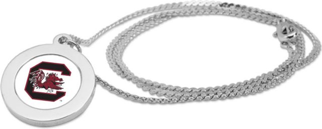 CSI Silver Pendant Necklace With Colored Medallian - ONLINE ONLY
