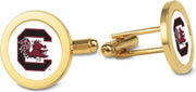 University of South Carolina CSI Gold Cufflinks (Gift Boxed) with Colored Medallion