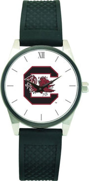 University of South Carolina CSI Men's Wristwatch (Gift Boxed) with Black Silicone Strap And Color Medallion