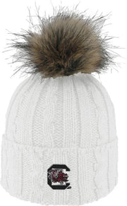 University of South Carolina Gamecocks Women's Fur Pom Beanie