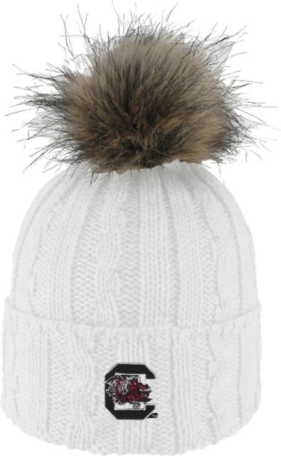 University of South Carolina Gamecocks Women's Fur Pom Beanie