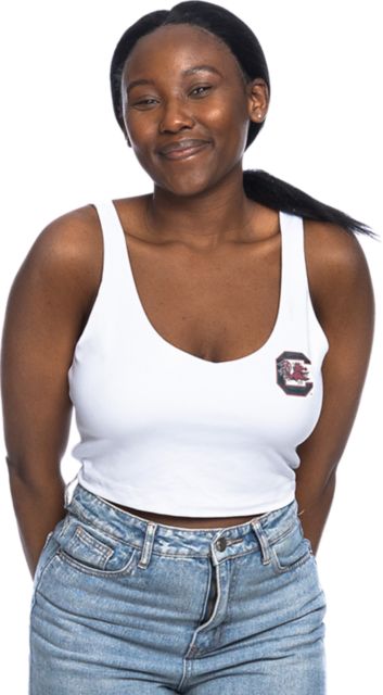 W VNECK CROP TANK/CRIMS/XS/.