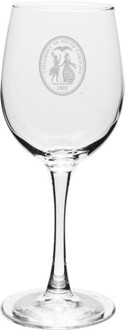 University of South Carolina 12 oz. Etched Wineglass