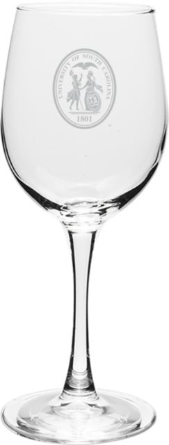 University of South Carolina 12 oz. Etched Wineglass