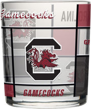 University of South Carolina 12oz Quilted Stained Rocks Glass
