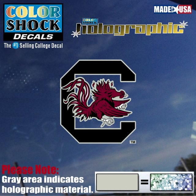 University of South Carolina Gamecocks Hologram Decal