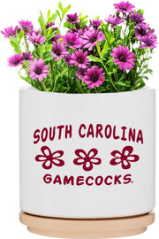 University of South Carolina Gamecocks Flower Ceramic Planter