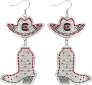 University of South Carolina Cowboy Boot Earrings