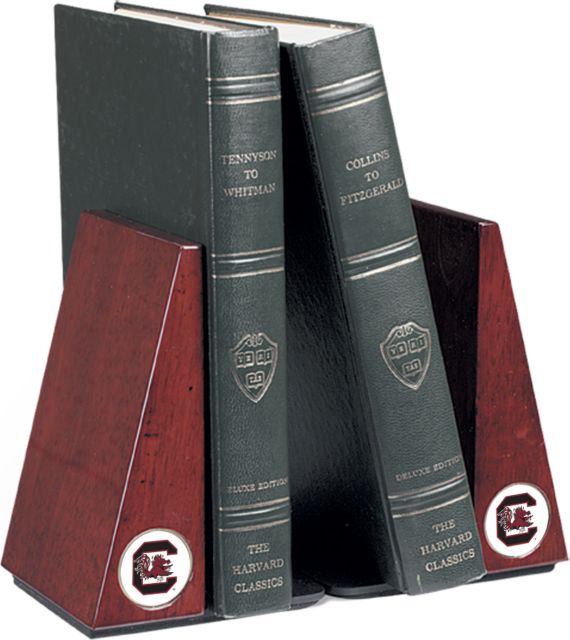 CSI Rosewood Bookends Gift Boxed With Colored Medallion - ONLINE ONLY