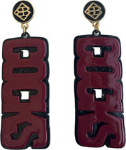 LARGE WORD EARRING/TEAM/    ./