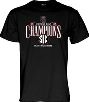 University of South Carolina Women's Golf 2025 SEC Tournament Champions Locker Room Short Sleeve T-Shirt