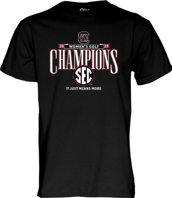 University of South Carolina Women's Golf 2025 SEC Tournament Champions Locker Room Short Sleeve T-Shirt