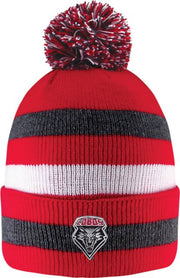 University of New Mexico Lobos Cuff Pom Knit Hat