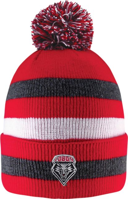 University of New Mexico Lobos Cuff Pom Knit Hat