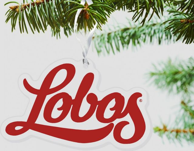 University of New Mexico Lobos 3'' x 4'' Etched Plexiglass Ornament
