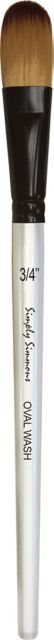SIMPLY SIMMONS BRUSH BLACK GOAT ROUND MOP 3/4 SHORT HANDLE