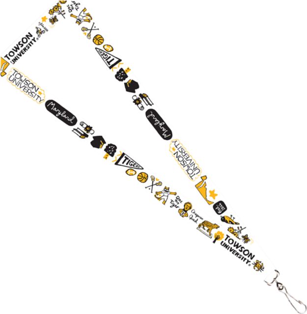 Towson University Julia Gash 3/4" Lanyard