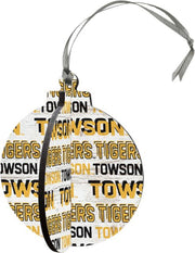 Towson University Tigers 3D Round Ornament