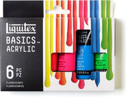 BASICS ACRYLICS SET 6-COLORS 22ML FLUORESCENT