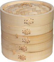 Joyce Chen 3-Tier 6 Bamboo Steamer Baskets - ONLINE ONLY