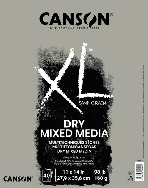 XL SAND GRAIN MIX MEDIA  PAD 11X14 GREY