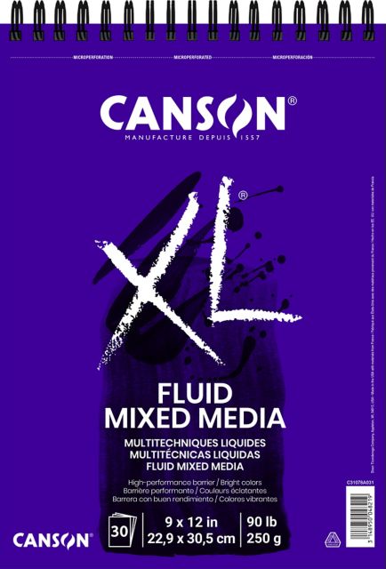 XL FLUID MIX MEDIA  PAD 9X12 30SHT