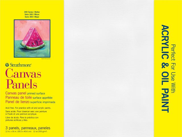 CANVAS PANEL 300 12X16 3 PACK