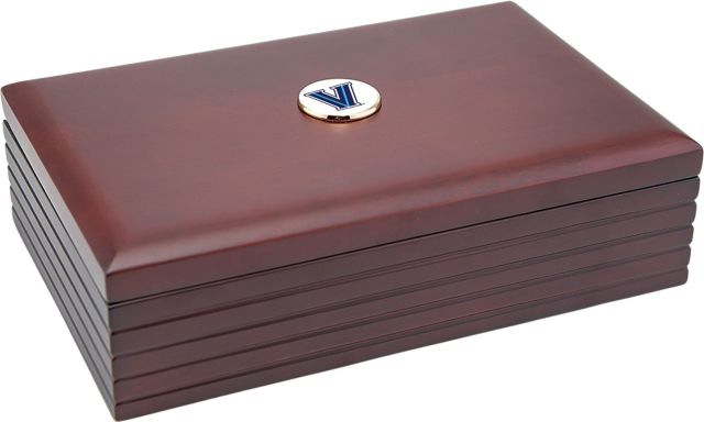 Villanova Wildcats CSI Rosewood Desk Box (Gift Boxed) With Colored Medallion