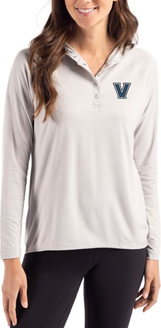 Villanova Wildcats Cutter & Buck Women's Coastline Epic Comfort Hooded Long Sleeve Shirt