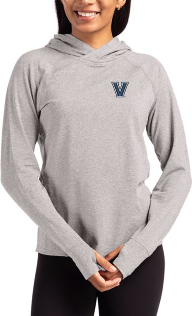 Villanova Wildcats Cutter & Buck Women's Adapt Knit Heathered Hooded Pullover
