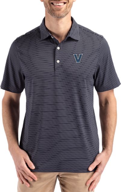 Villanova Wildcats Cutter & Buck Forge Epic Confidence Fine Line Stripe Stretch Polo