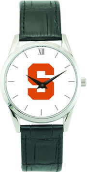 Syracuse Orange CSI Men's Stainless Steel Wristwatch (Gift Boxed) Color Medallion Withhite Background