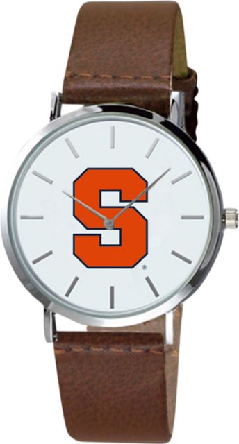 Syracuse Orange 40mm Men's Leather Watch