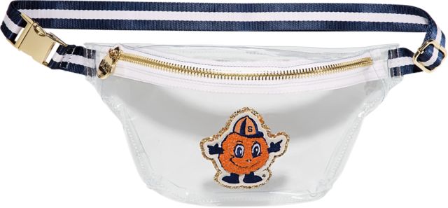 Sapphire & White Clear Fanny Pack with Syracuse University Patch