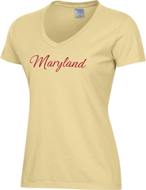 Maryland Terrapins Women's V-Neck Short Sleeve T-Shirt - ONLINE ONLY