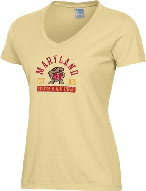 Maryland Terrapins Women's V-Neck Short Sleeve T-Shirt - ONLINE ONLY