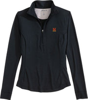 W SUSIE QTR ZIP WD/BLACK/XS/.