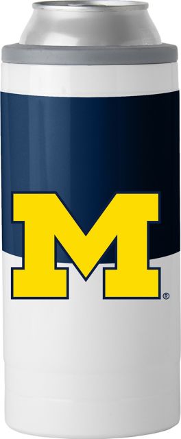 Michigan Colorblock 12 oz Slim Can Coolie - ONLINE ONLY